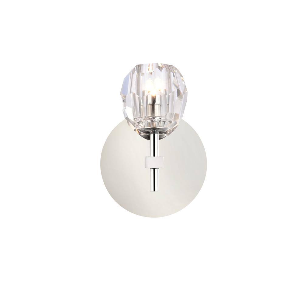 Alt View 2. Elegant Lighting - Eren 1 light Chrome wall sconce - Chrome.