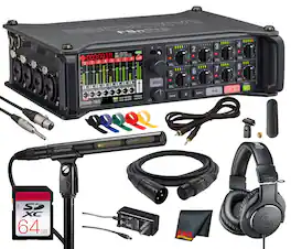 Zoom - F8n Pro 10-Track Multitrack Recorder Dual SD