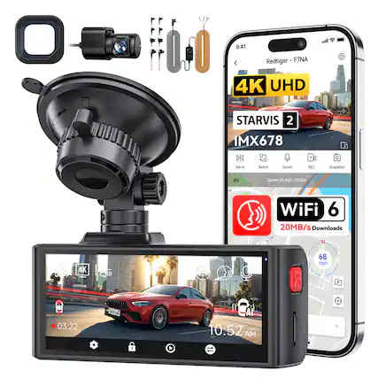 Redtiger F7NA
4K UHD STARVIS 2 IMX678
Mirror Switch Sound REC Snapshot
GPS: 68 mph 7832m
WiFi 6 20MB/s Downloads
Speed: 68 mph
03:22 10:52 AM