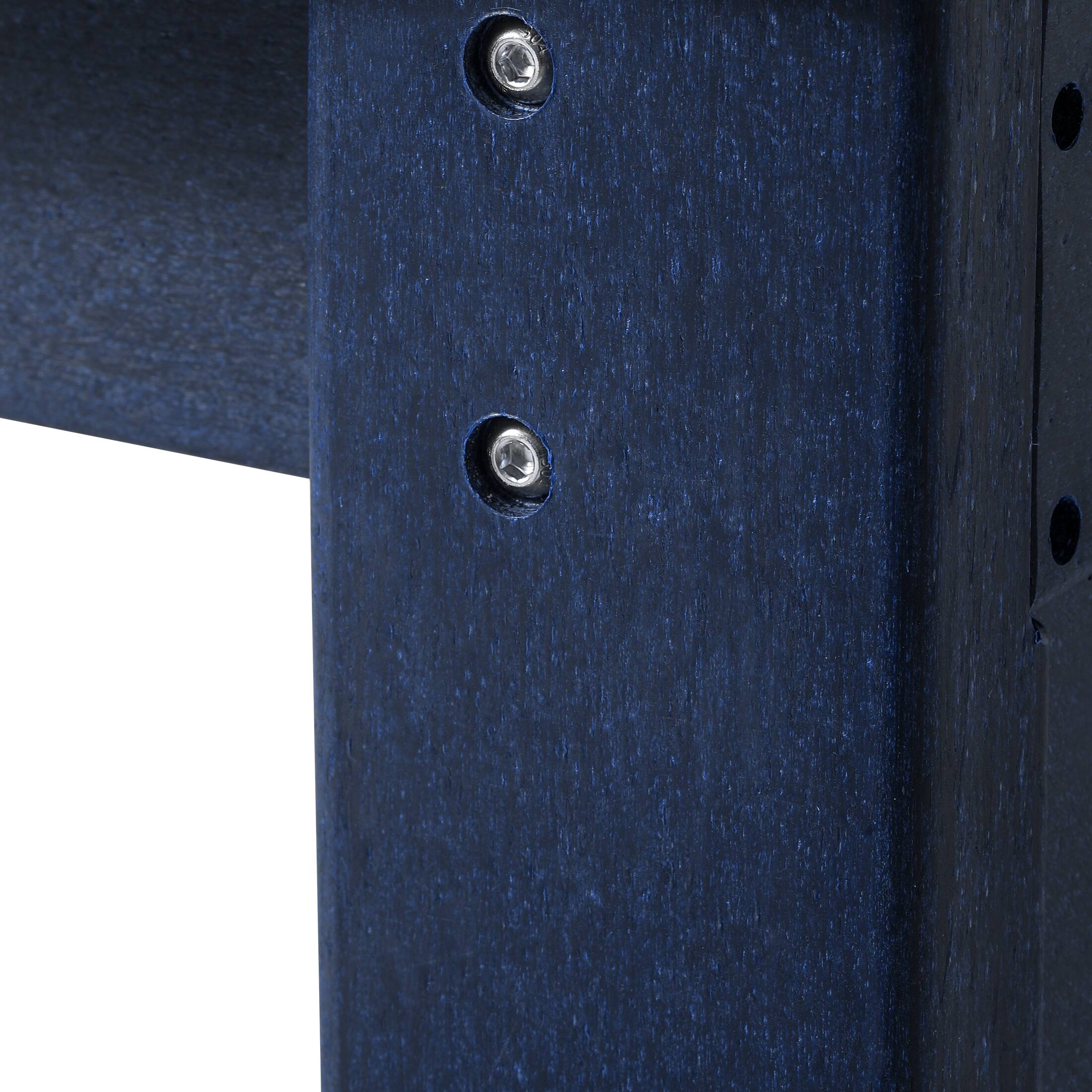 Alt View 5. WestinTrends - WestinTrends Malibu 48" length backless Poly Wood Outdoor / Garden bench - Navy Blue.
