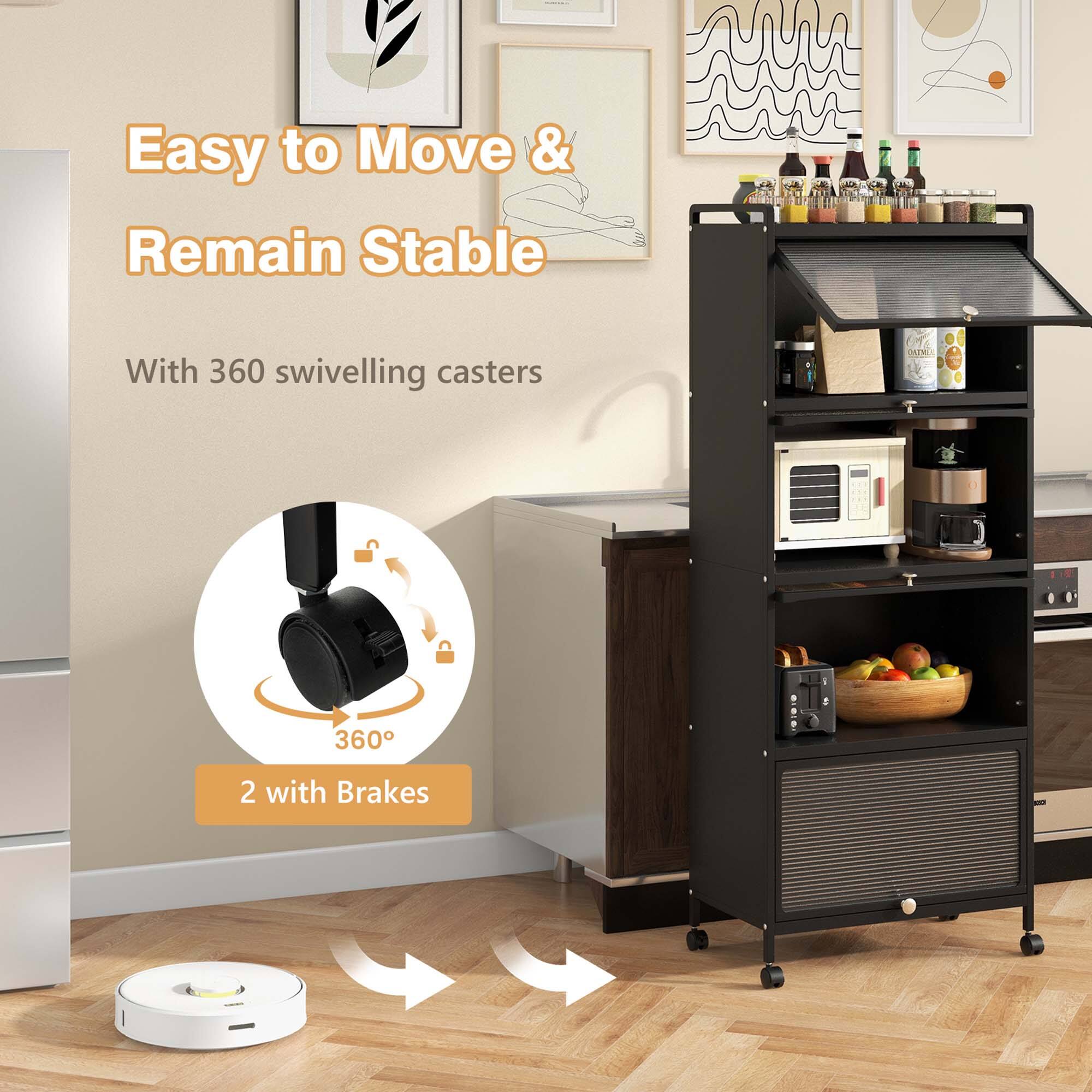 Easy to Move & Remain Stable

With 360 swivelling casters

2 with Brakes