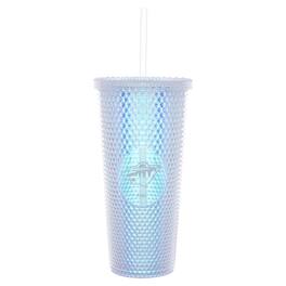 Logo Brands - Minnesota Wild 24oz. Iridescent Studded Travel Tumbler with Straw - Multicolor