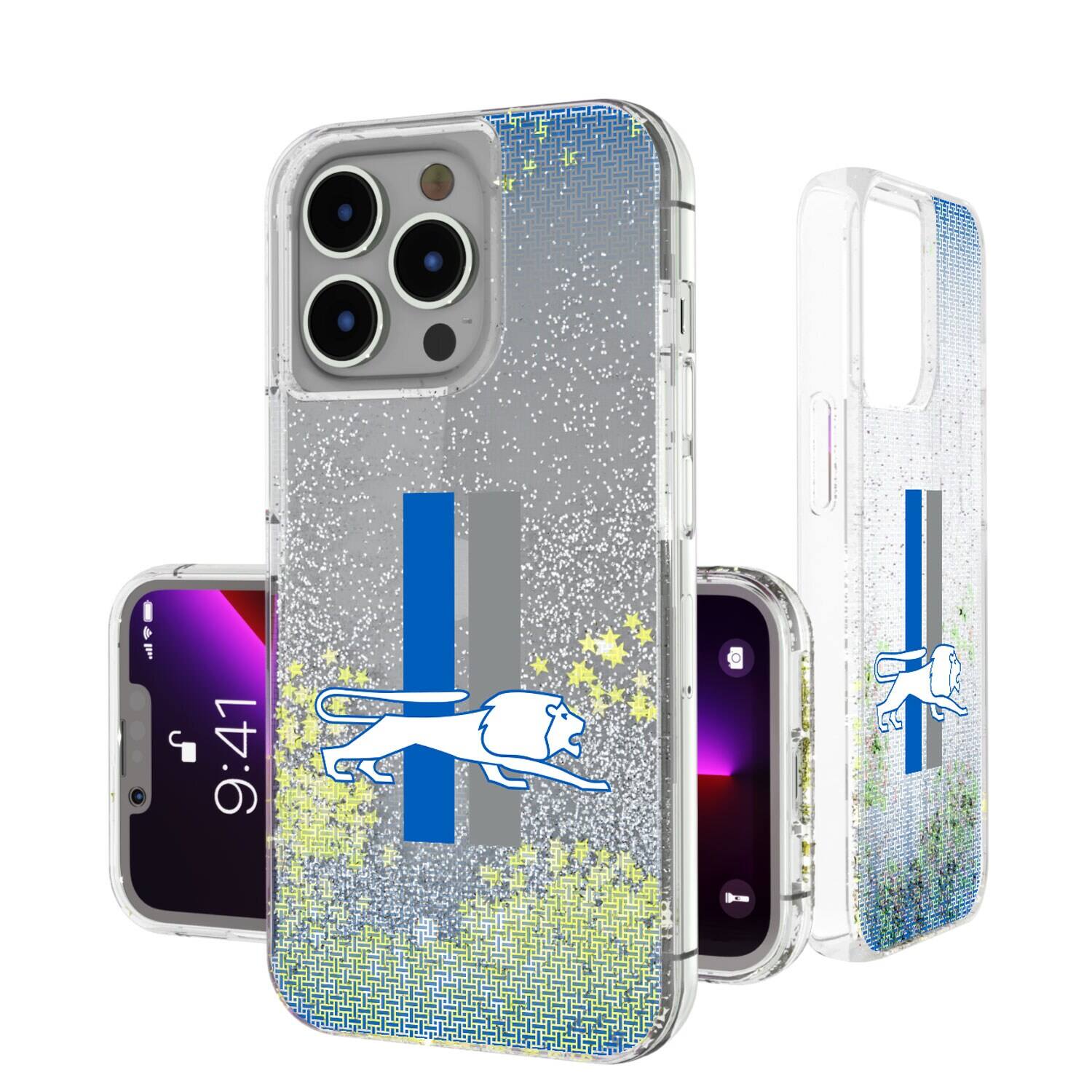 Keyscaper - NFL - Detroit Lions Linen Logo iPhone Glitter Case - 14 - Multicolor price history on PriceWatchPro