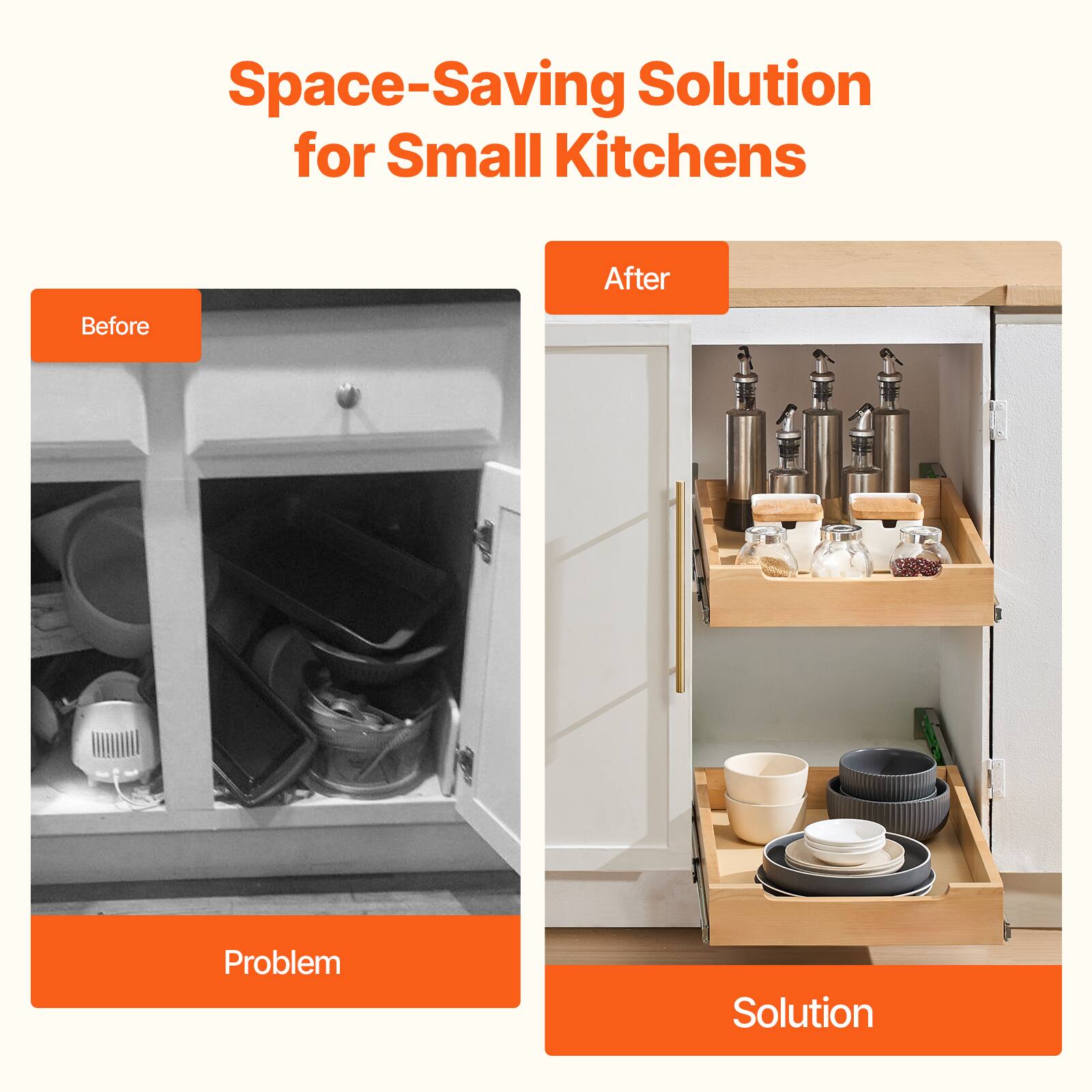 Space-Saving Solution for Small Kitchens

Before  
Problem

After  
Solution