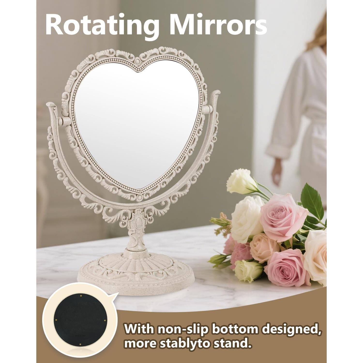 Rotating Mirrors

With non-slip bottom designed, more stable to stand.