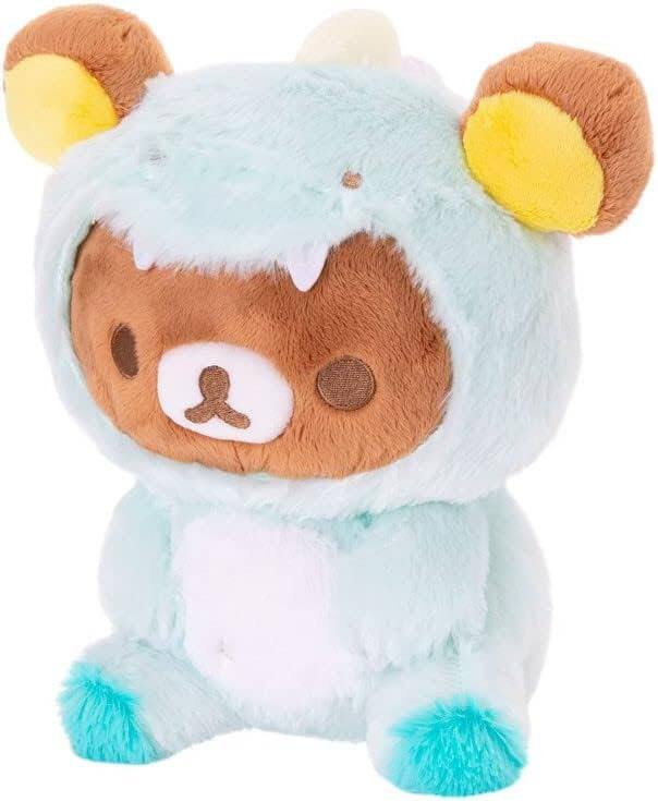 Alt View 3. Rilakkuma - Rilakkuma San-X Original: Plays with Dino Series Plush - Pastel Green.