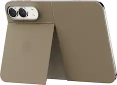 Front. Apple - iPhone Duo Folio with Kickstand (2026) - Taupe.
