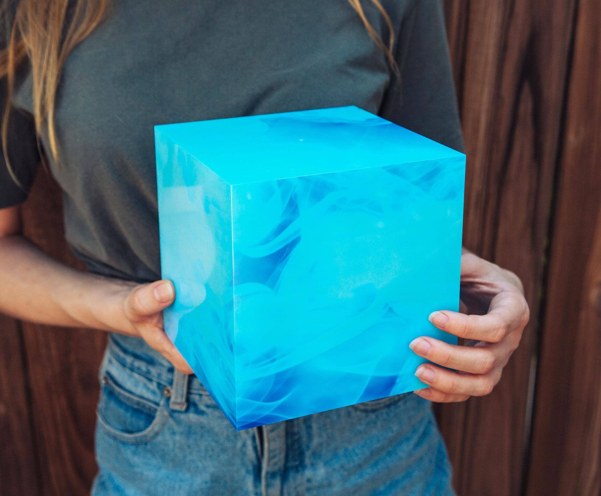 Alt View 10. Ukonic - Marvel Studios Tesseract Cube 6-Inch Color-Changing LED Mood Light Replica - Blue.