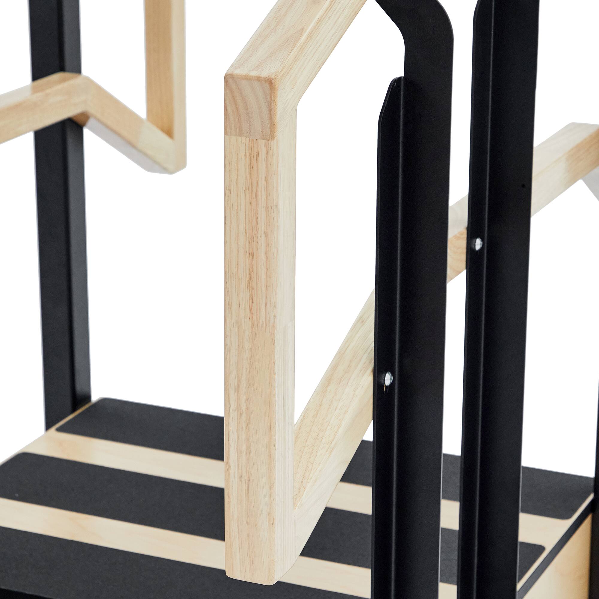 Alt View 7. Viva Comfort - 500 lbs. Capacity Hardwood Non-slip Physical Therapy Staircase - Natural Wood.