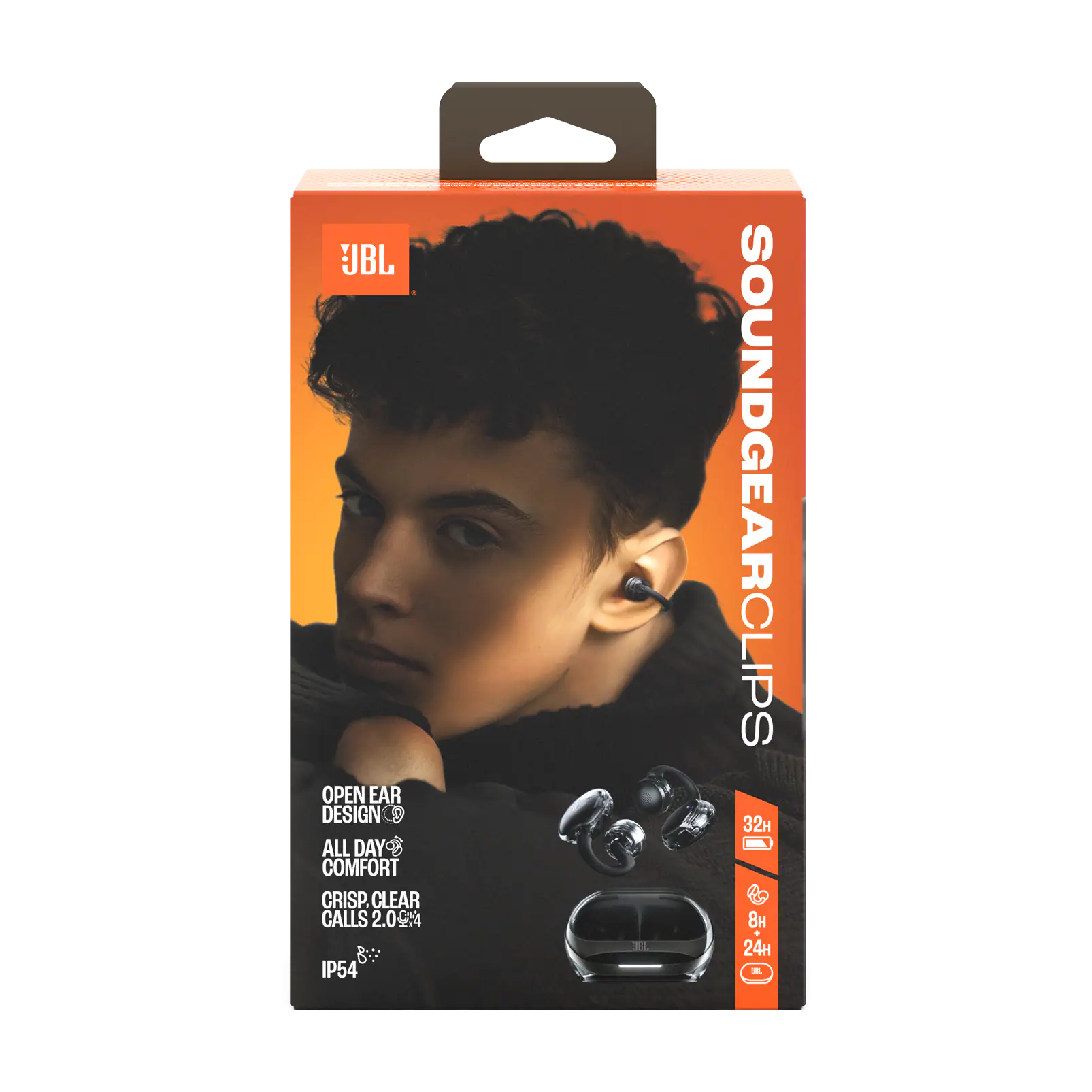 ANTA ...  CHOGORS ICE  
- NET WANNEY  
www.al-aine  
JBL OPEN EAR DESIGN ALL DAY COMFORT CRISP CLEAR CALLS 2.0  
214 JEL IP54  
32H SOUNDGEARCLIPS 8H 24H