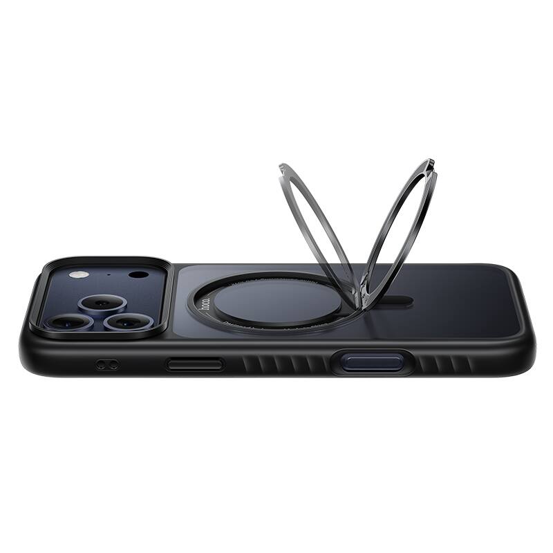 Alt View 1. hoco. - AS1 MagSafe Case with 360° Rotating Stand for Apple iPhone 17 Pro - Black.