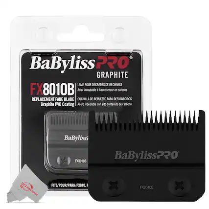 BaByliss PRO GRAPHITE LAME POUR DEGRADES DE RECHANGE FX8010B
Acier inoxydable à haute teneur en carbone
REPLACEMENT FADE BLADE
CUCHILLA DE REPUESTO PARA DESVANECIDOS
Graphite PVD Coating
Acero inoxidable con alto contenido de carbono
BaByliss PRO FX8010B
FITS/POUR/PARA: FX810, FX8010B