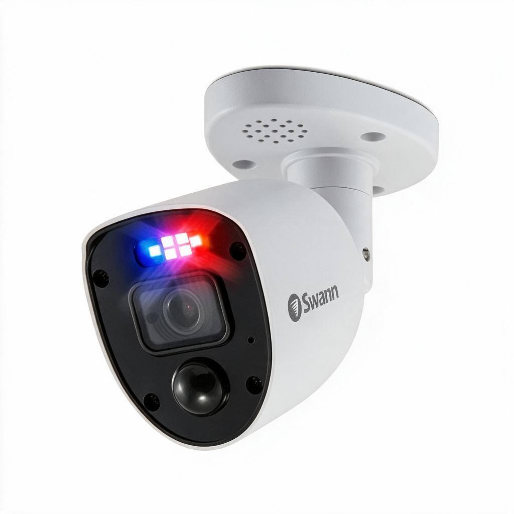 Back. Swann - 4K HD Wired Add-On Cameras Color Night Vision Wired Connection - 4 Pack.