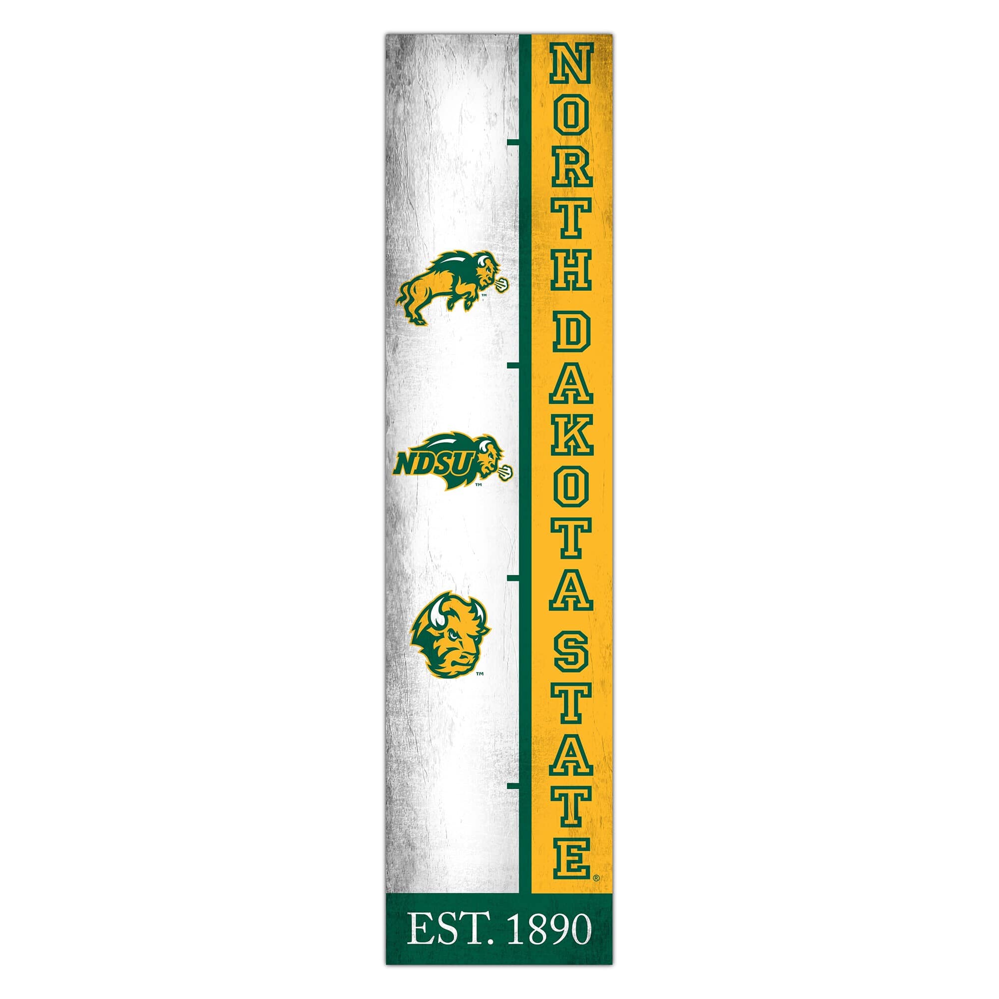 Fan Creations - NDSU Bison 6" x 24" Progression Wood Sign - Multicolor