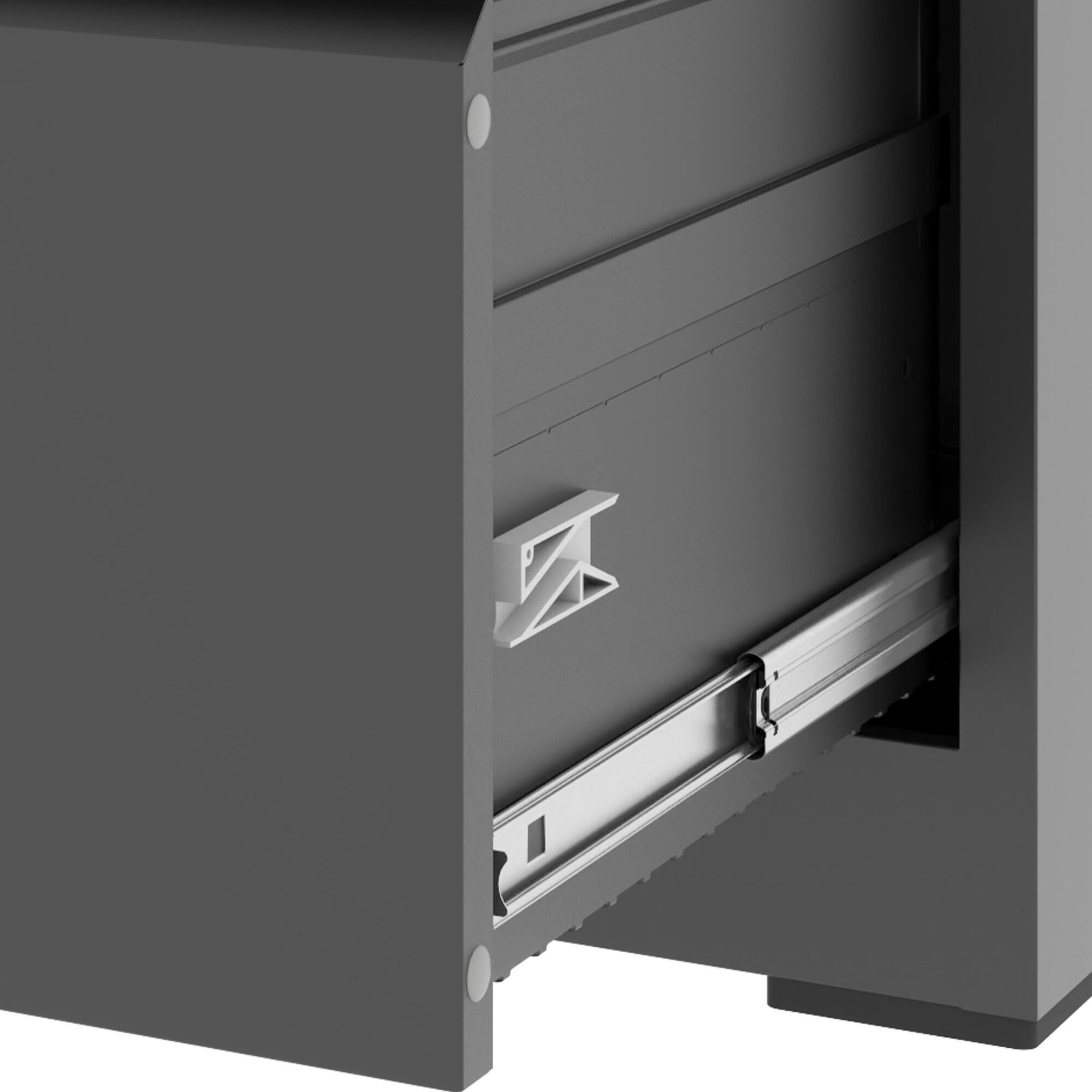 Alt View 9. GOODSILO - 2-Drawer Lateral File Cabinet with Lock, Metal Horizontal Filing Storage for Home and Office Organization - Black.