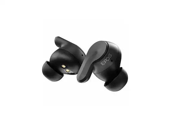 Front. EPOS - EPOS ADAPT E1 True Wireless Bluetooth Earbuds/Headphones certified for professionals - Black - Blue.