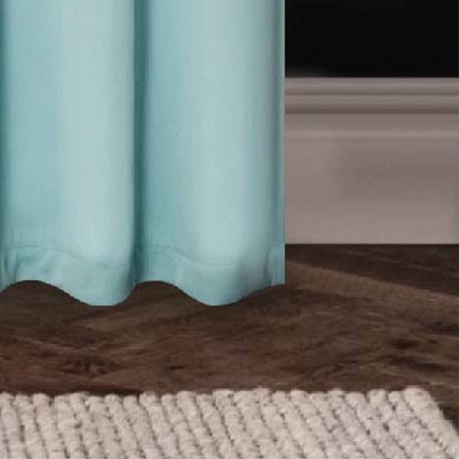 Alt View 2. RT Designers Collection - RT Designers Collection 100% Polyester 250 GSM Riley 100% Blackout Grommet Panel 54" x 84" Blue - Blue.