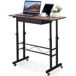 GTPlayer - Small Standing Desk 32 IN Sit Stand Computer Desks - Wood