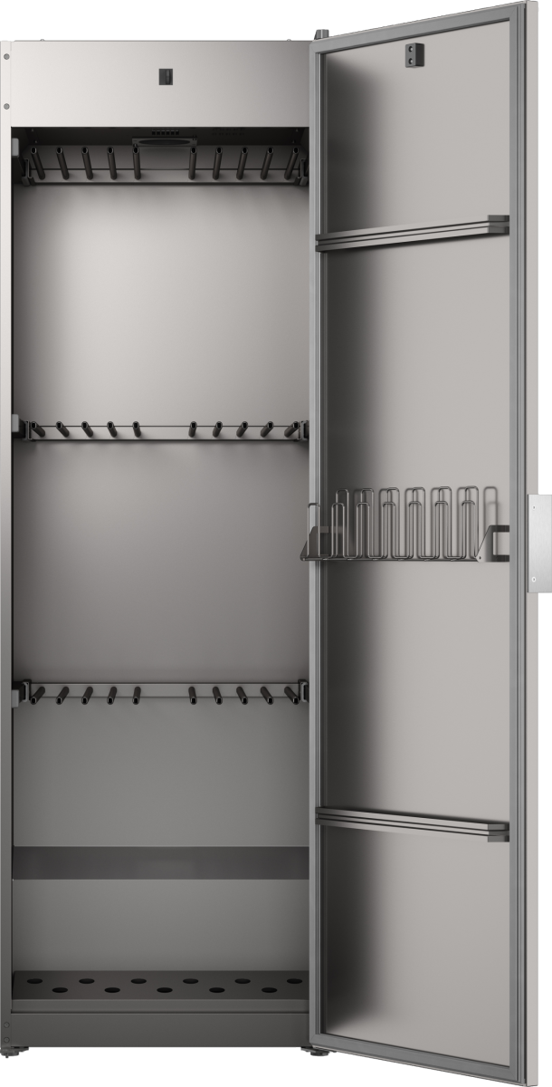 Angle. Asko - 52 Linear ft of clothline space - flexible design, Versatile drying, Ultra Gentile Drying, 8 programs - Titanium - Titanium.