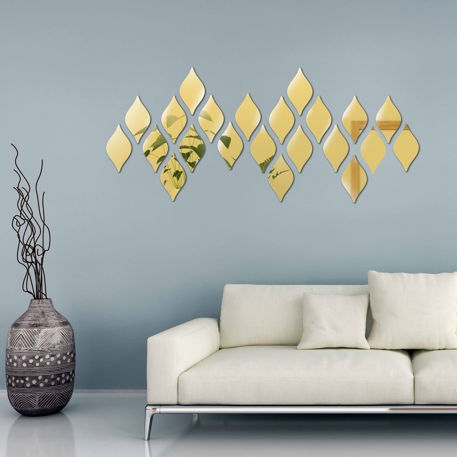 Fabibe 30 Mirror Wall Stickers Decor 3d Drop Decorative Mirrors ...