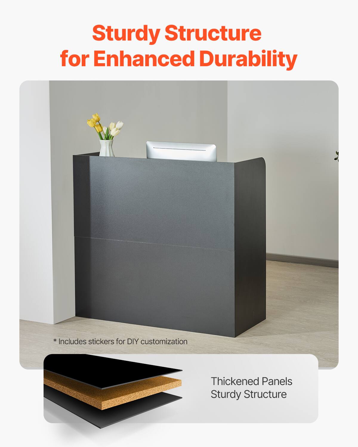 Sturdy Structure for Enhanced Durability

* Includes stickers for DIY customization

Thickened Panels  
Sturdy Structure
