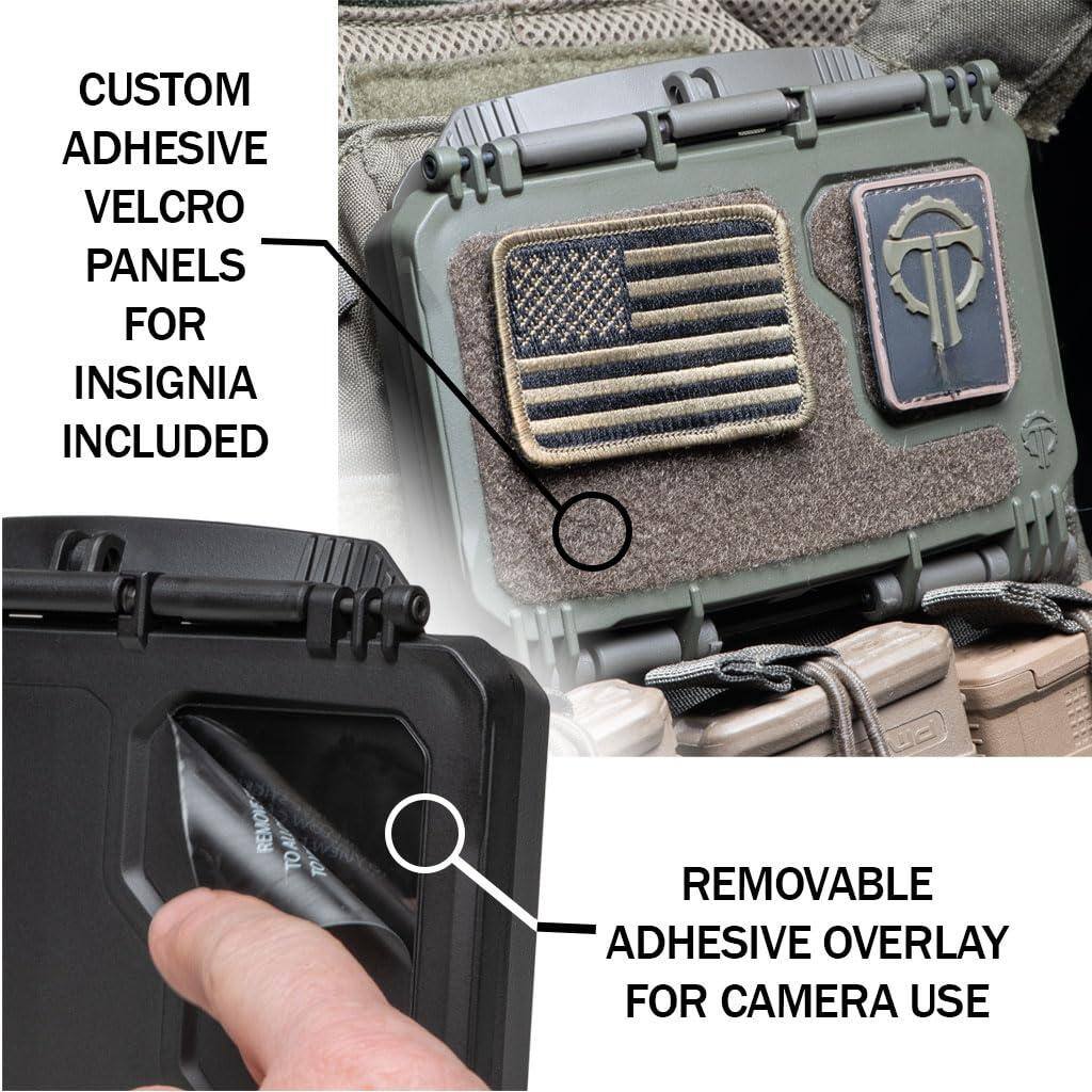 CUSTOM ADHESIVE VELCRO PANELS FOR INSIGNIA INCLUDED

REMOVABLE ADHESIVE OVERLAY FOR CAMERA USE