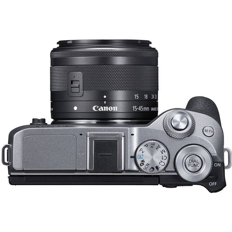 Canon EOS m6 mark2 シルバー 15-45標準レンズ　電子VF Canon EOS M6 Mark II Mirrorless Camera with 15 45mm Lens (Silver