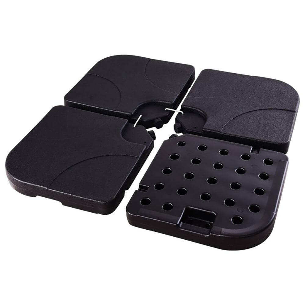 Back. Pefilos - Umbrella Base, 20 Inch Patio Offset Water Filled Plate Umbrella Base Sand for Outdoor Patio Market Table Umbrella - Black.