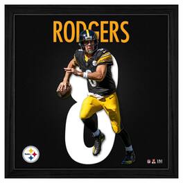 Highland Mint - Aaron Rodgers Pittsburgh Steelers 13'' x 13'' Impact Jersey Framed Photo - Multicolor