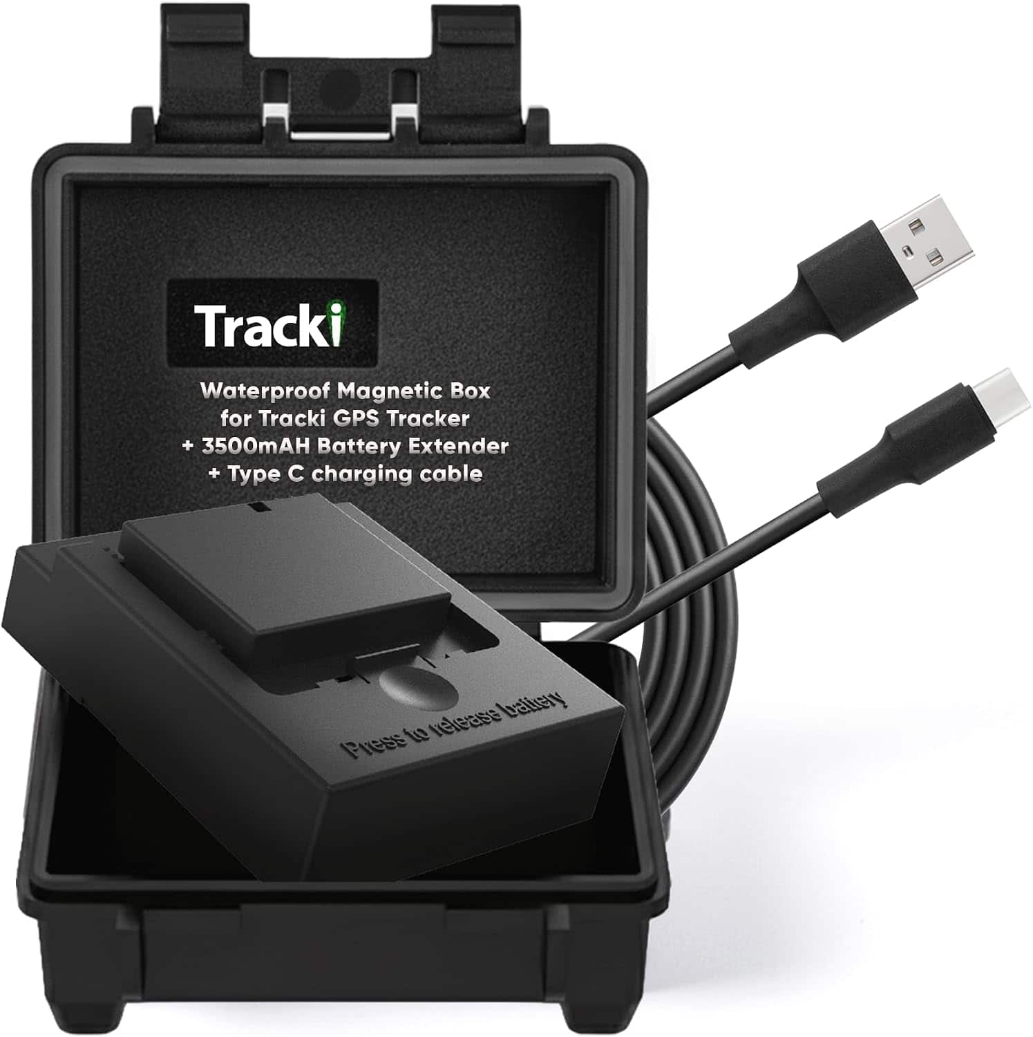 Waterproof Magnetic Box & Battery Extender – for Tracki Universal GPS Tracker Only – 3500mAh IP67 Vehicle Case, S price history on PriceWatchPro