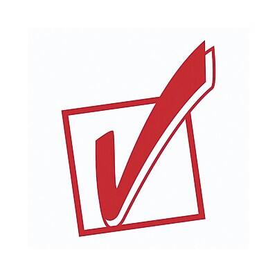 Alt View 1. Accu-Stamp - Accu-Stamp Check Mark Round Pre-Inked Stamp, Red Ink (035658) - Red.