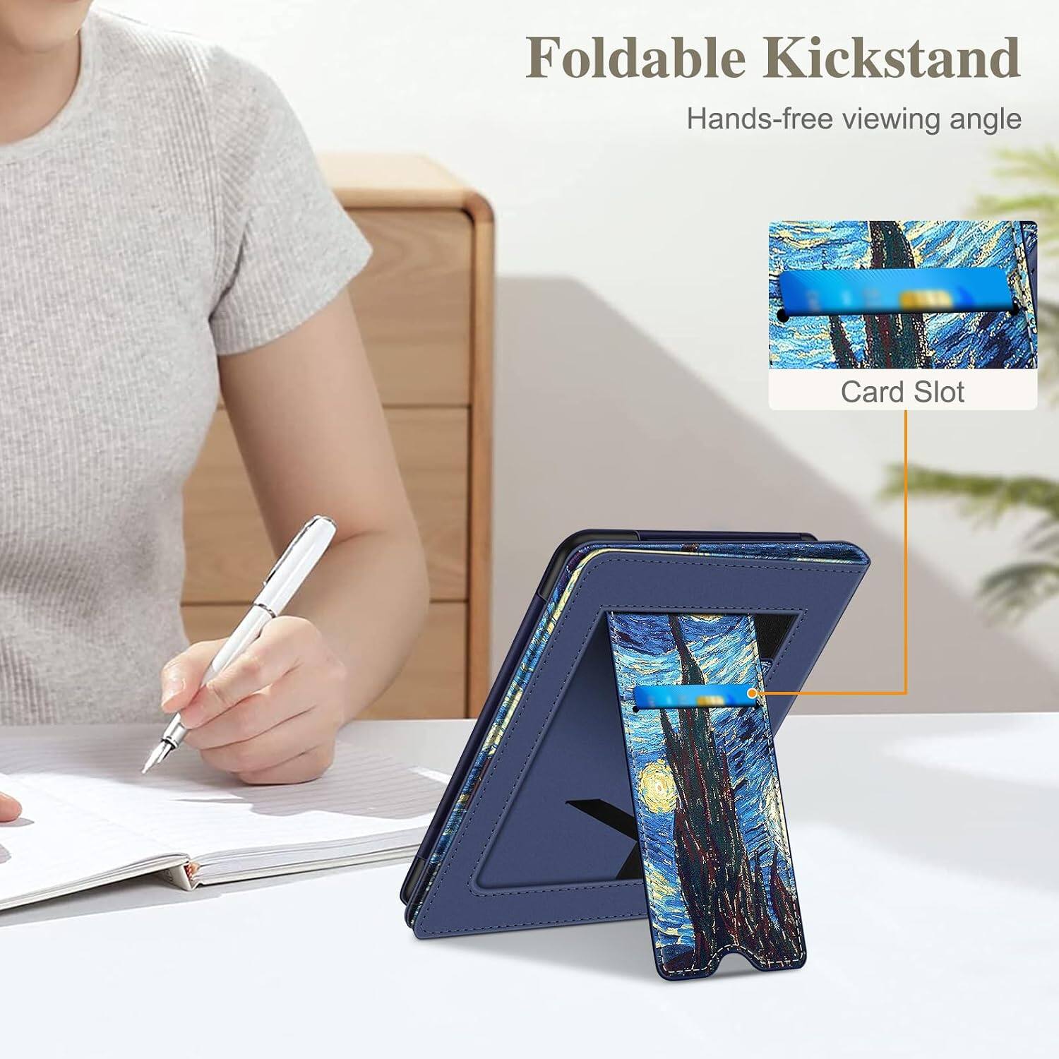 Foldable Kickstand  
Hands-free viewing angle  
Card Slot