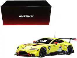 2018 Aston Martin Vantage GTE #95 Sorensen - Thiim - Turner Le Mans PRO 1/18 Model Car by Autoart - Yellow And Red And Black