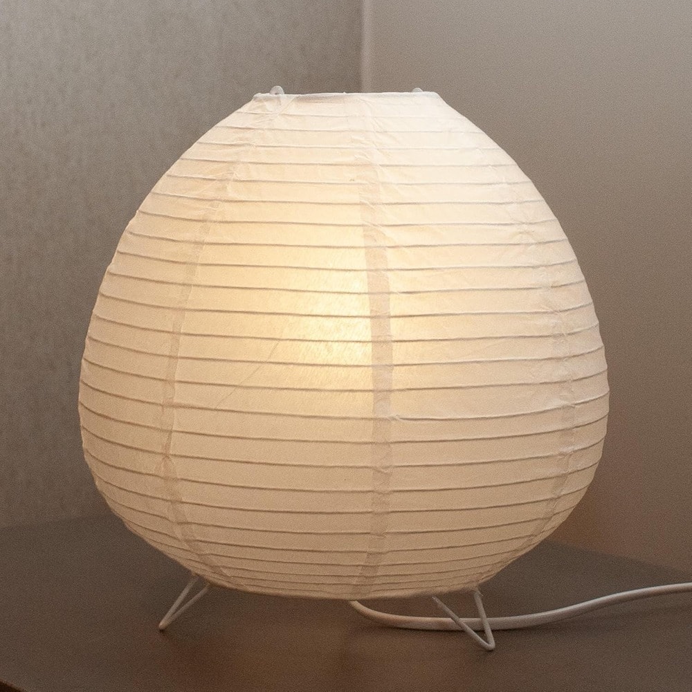 PARKER SLATER - Small Japanese Rice Paper Table Lamp – White Paper Shade, Bedside
