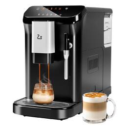 Babevy - Fully Automatic Espresso Machine w/ 20 Bar Grinder, 1-15 Grind Settings - Black