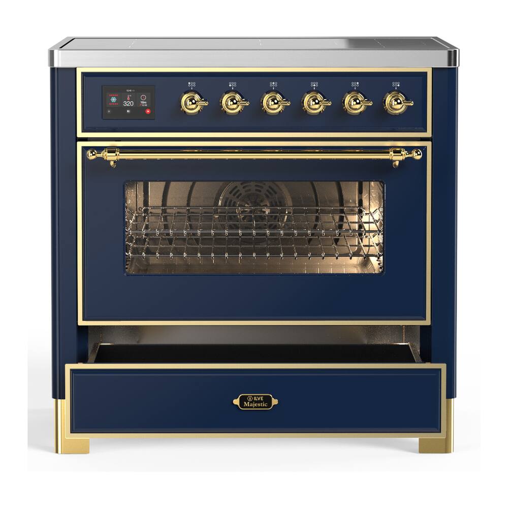 ILVE Majestic III Series 36 in. Induction Range with 6 Induction ...