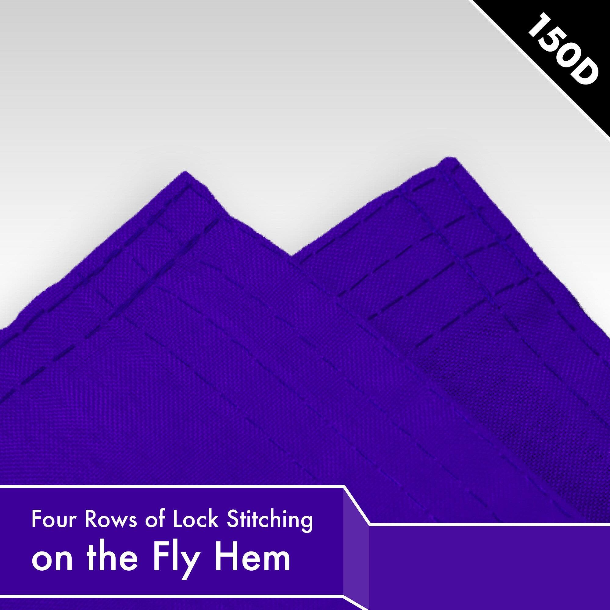 150D  
Four Rows of Lock Stitching on the Fly Hem