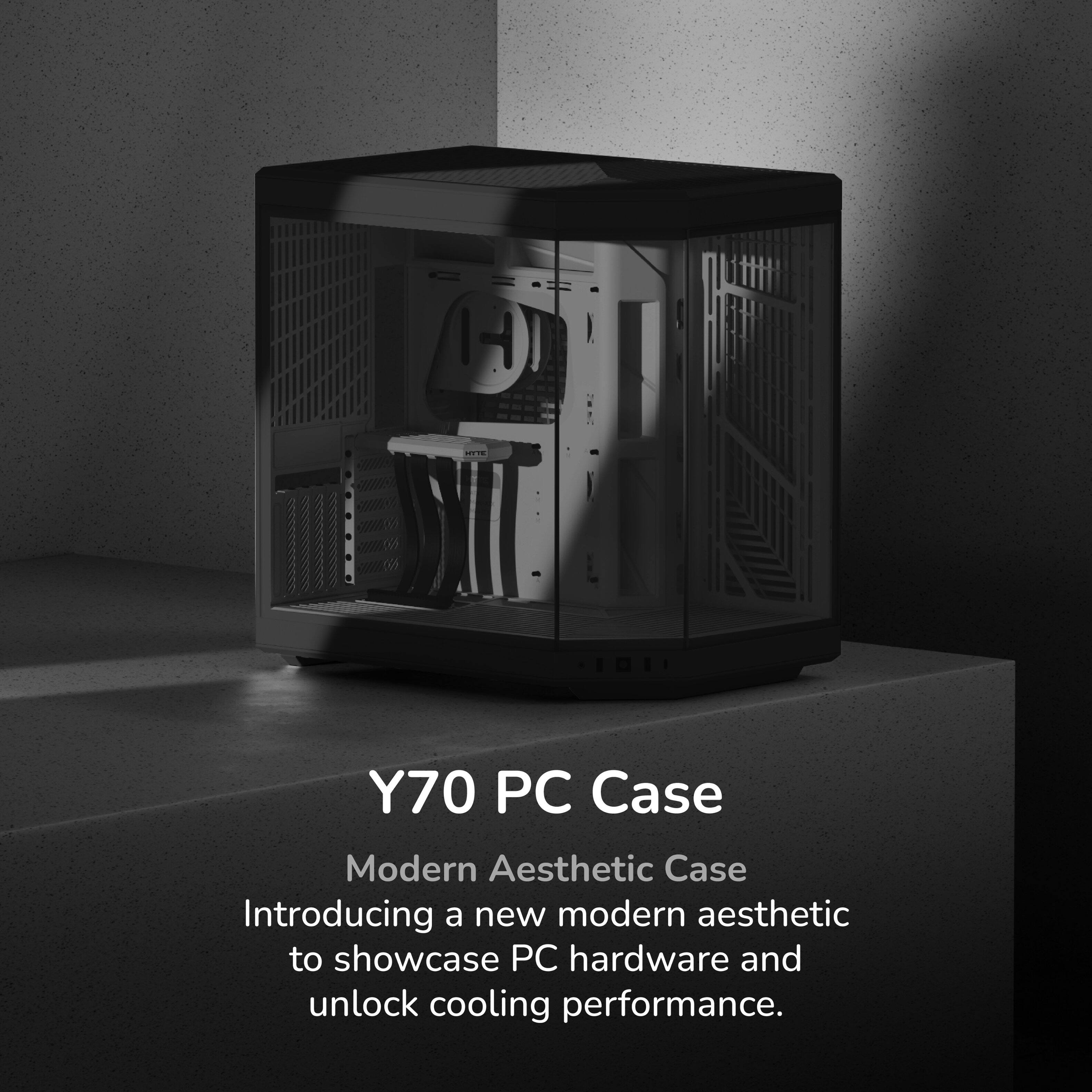 Y70 PC Case

Modern Aesthetic Case

Introducing a new modern aesthetic to showcase PC hardware and unlock cooling performance.
