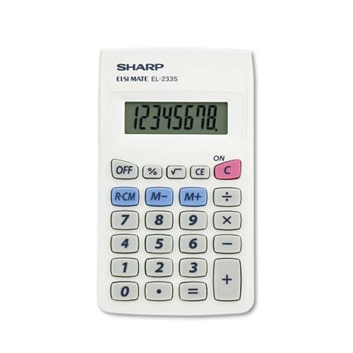 Sharp - EL233SB 8-Digit LCD Pocket Calculator - false