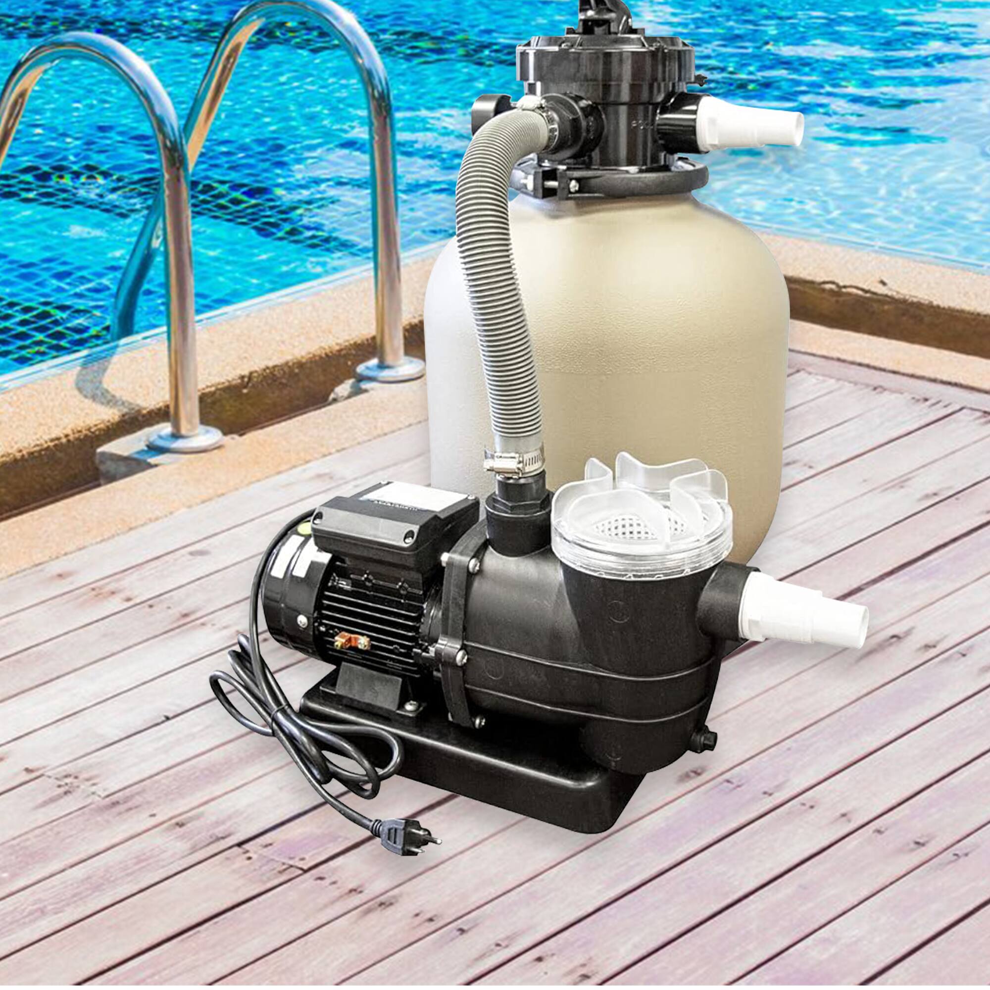 Alt View 8. Swimline - Swimline HydroTools Hydro Flo 0.35HP 2,400 GPH 3,450 RPM Vertical Discharge Pump - Black.