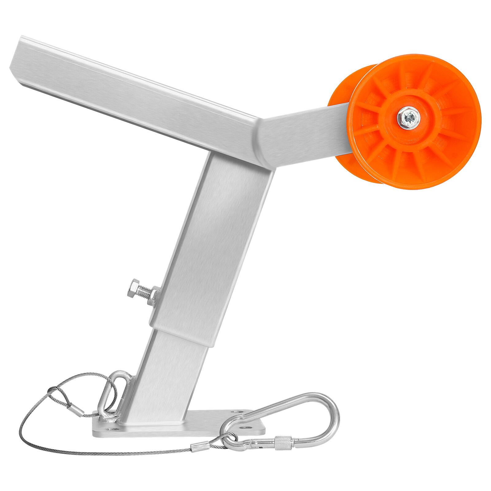 Alt View 5. VEVOR - Boat Trailer Winch Stand with Roller, Adjustable Height 14.3-21.6 Inches, Boat Winch Mount with U-Bolts for 2-3 Inches W - Silver;Orange.