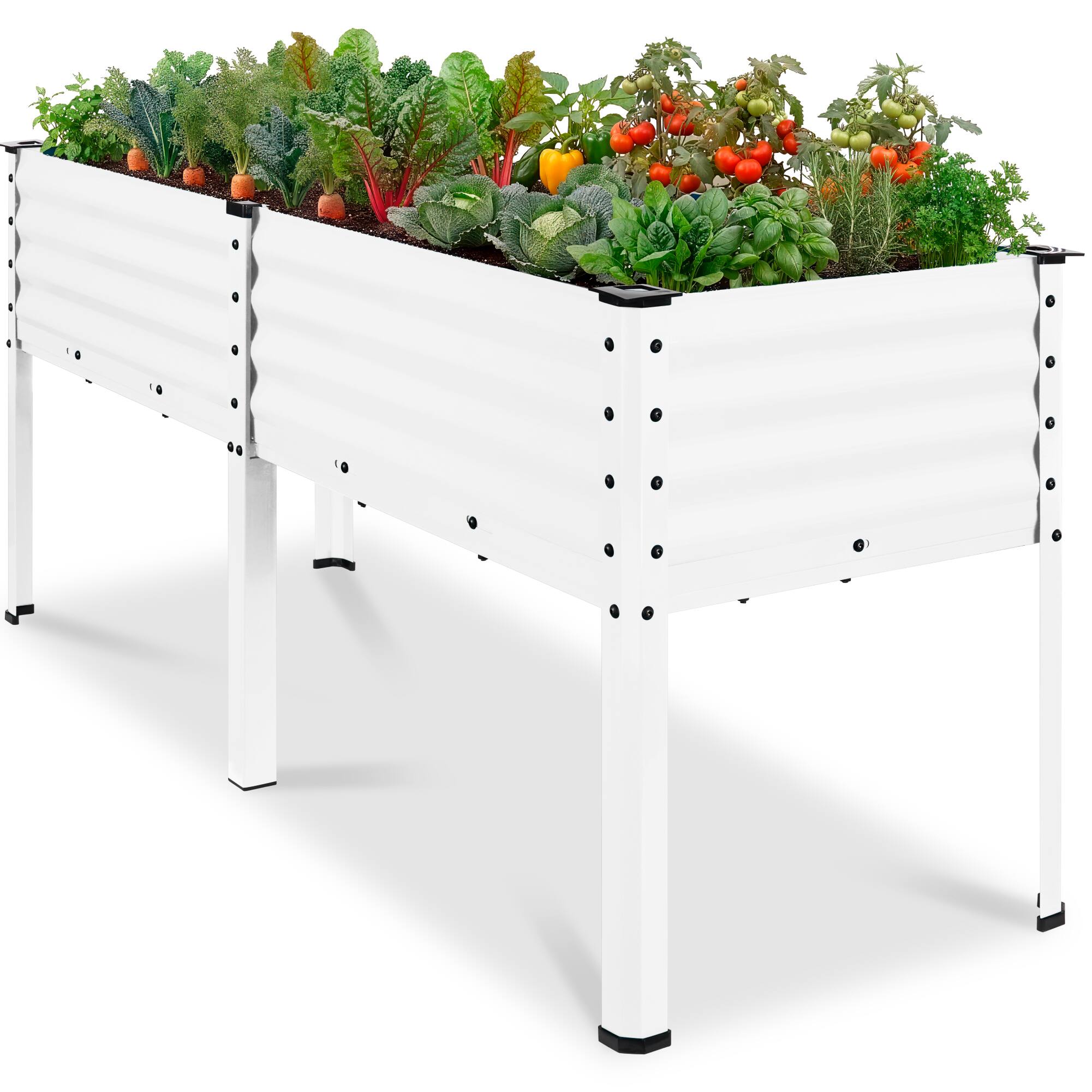 Best Choice Products - 72x24x30in Non Toxic Elevated Galvanized Metal Garden Bed Corner Protectors - White price history on PriceWatchPro