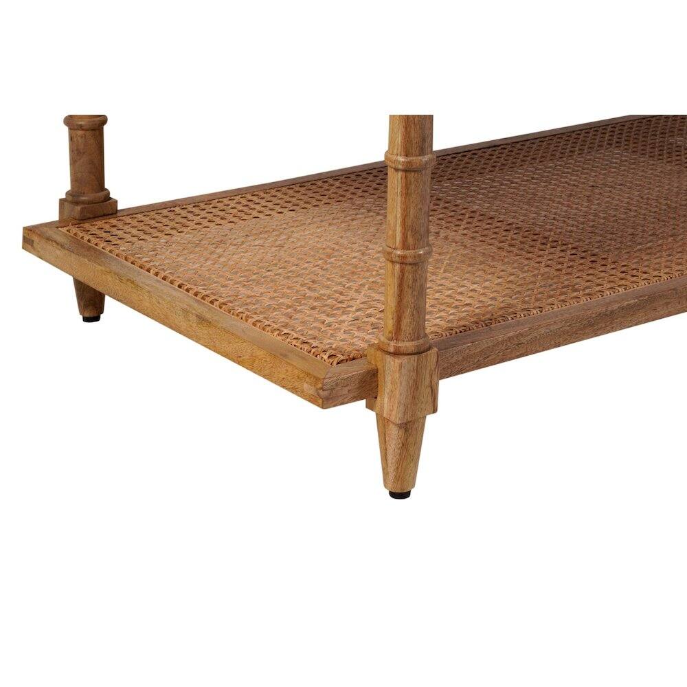 Alt View 5. Carolina Chair & Table - Chesterfield Wood & Cane Coffee Table - Natural - Brown.