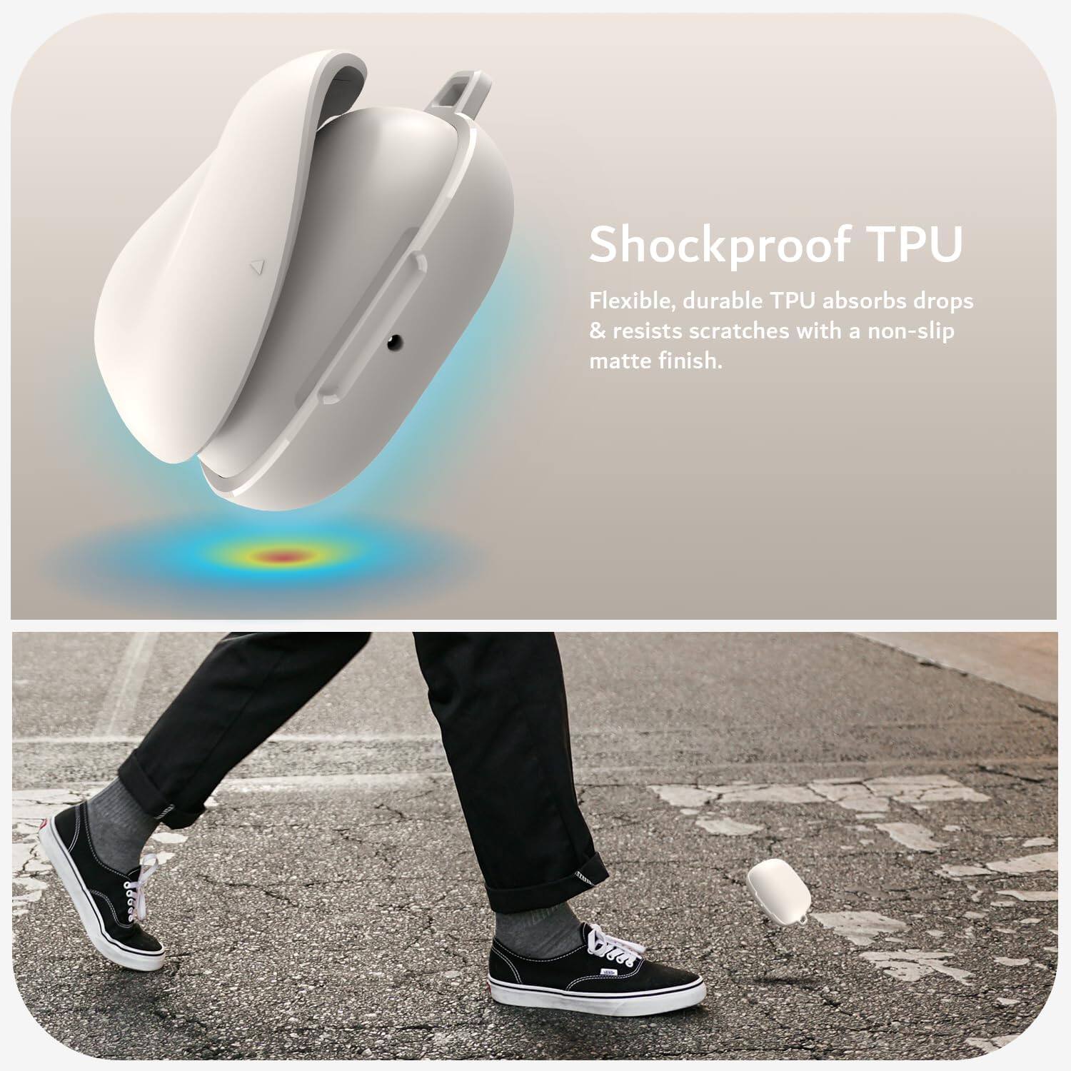 Shockproof TPU

Flexible, durable TPU absorbs drops & resists scratches with a non-slip matte finish.