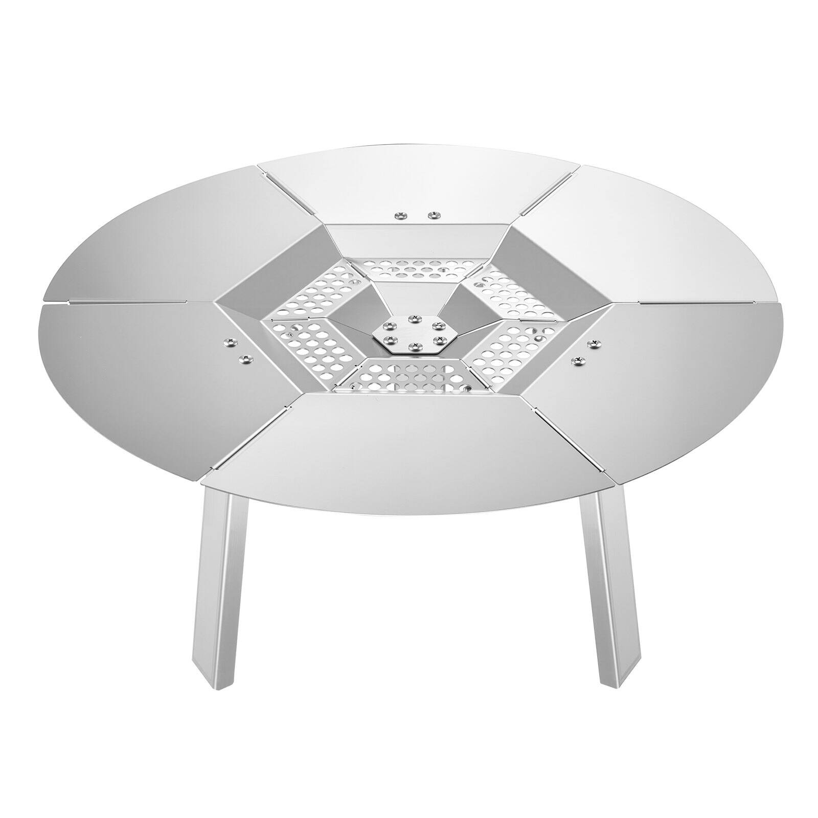 Alt View 9. Glintex - Fire Pit Heat Deflector 20-Inch Round Stainless Steel Heat Diffuser for Wood Burning Fire Pit, Detachable Cover.