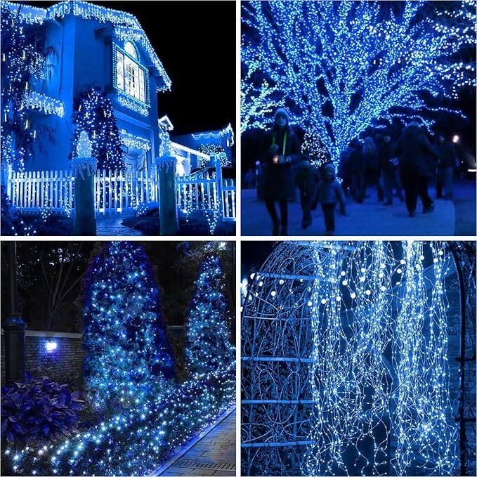 Alt View 1. Veranti - 2-Pack Solar Fairy String Lights, 110FT 300 LED, 8 Modes, High-Efficiency Solar Panel, Waterproof Copper Wire Lights.