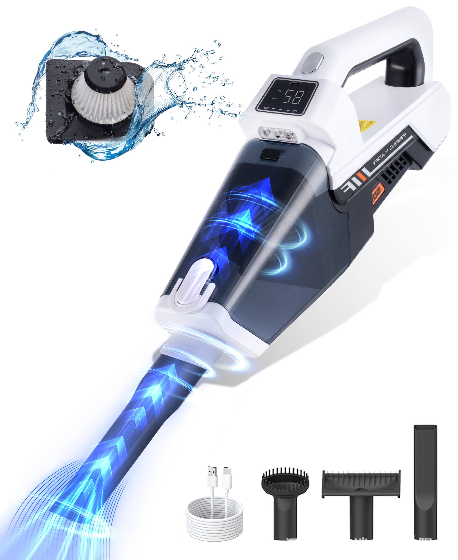 The text on the image reads:

"VACUUM CLEANER"