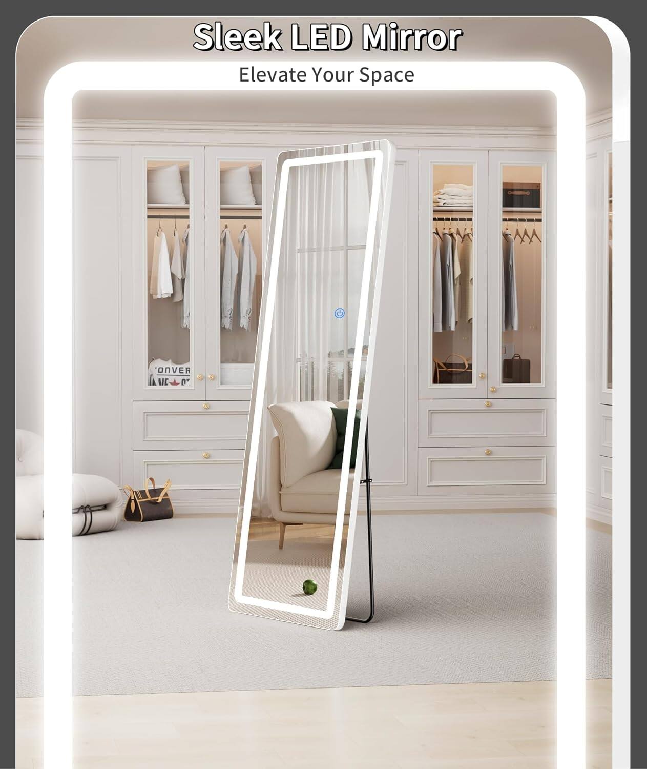 Sleek LED Mirror  
Elevate Your Space