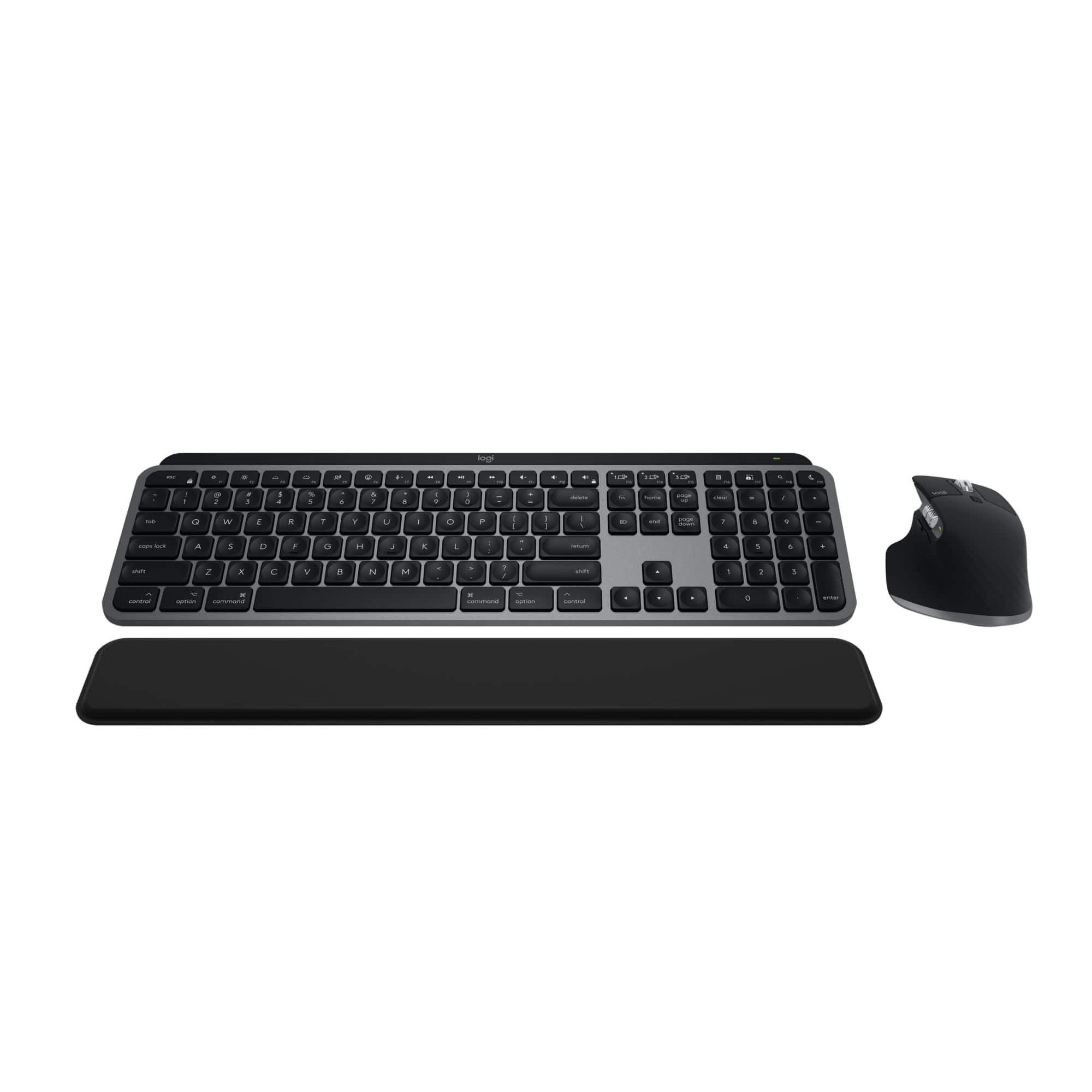 Logitech - MX Keys S Combo for Mac - Wireless Backlit Keyboard & Mouse, USB-C, Bluetooth, Space Grey - Space Gray