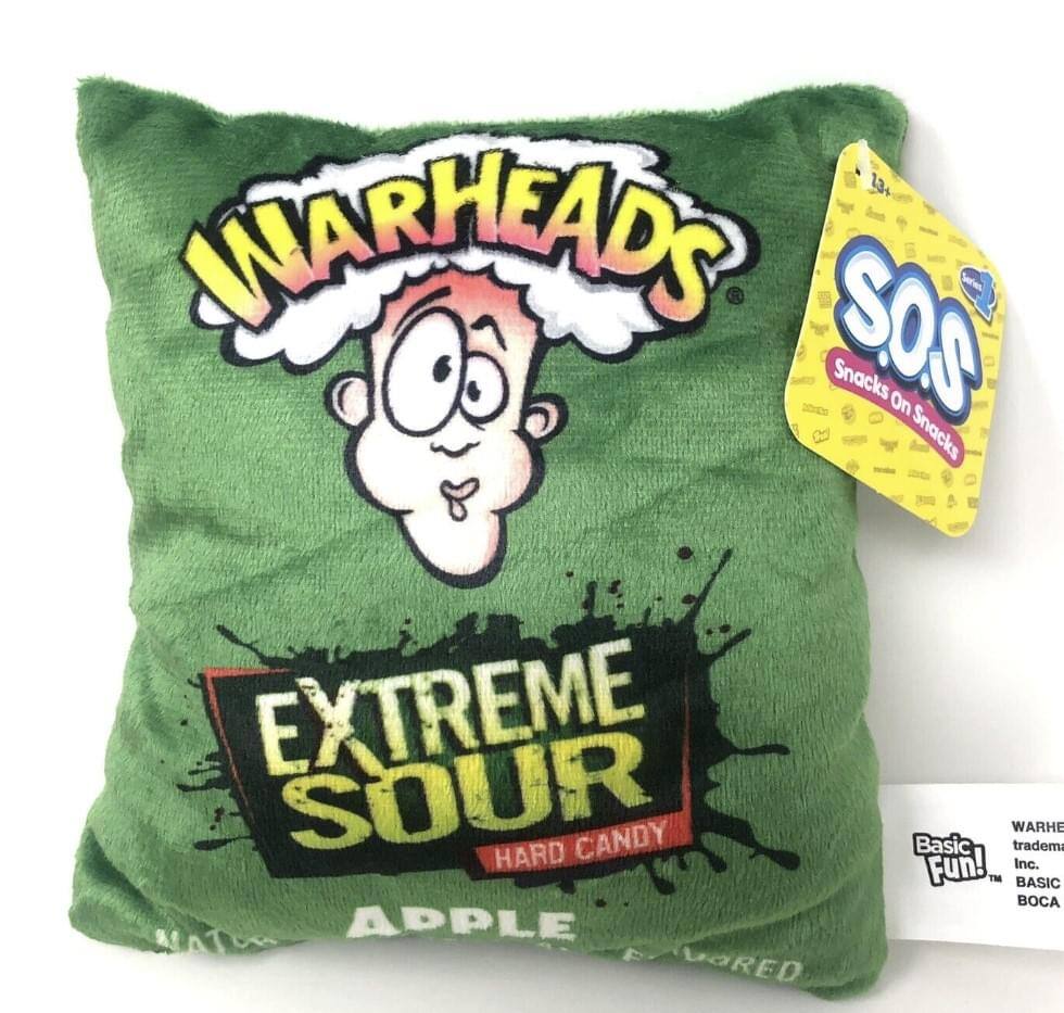 13 WARHEADS SOS Series Snacks On Snacks EXTREME SOUR HARD CANDY APPLE GORED WARHEADS Basic tradem Fun! Inc. TM BASIC BOCA